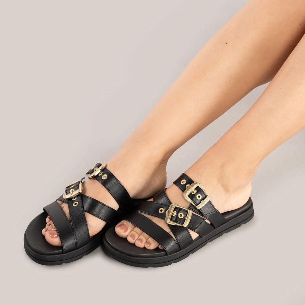 Tamanco Moleca Fivela Feminina Preto 8