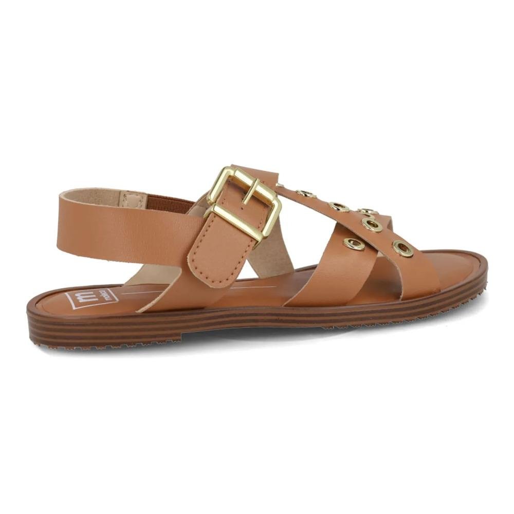 Sandália Moleca Tiras Cruzadas Feminina Marrom 6