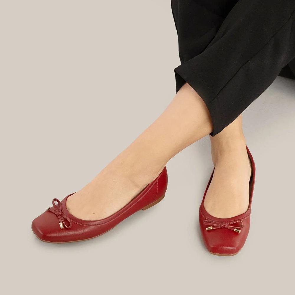 Sapatilha Moleca Laço Feminina Vermelho 8