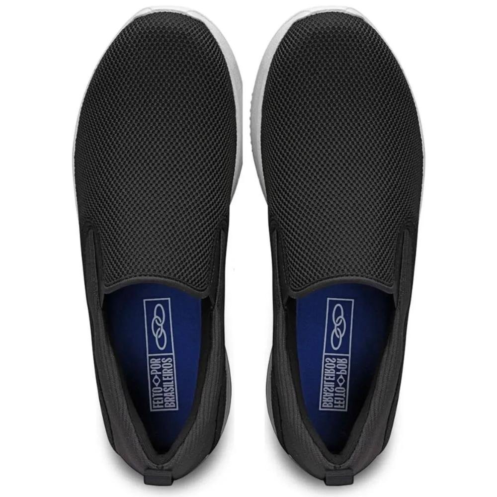 Tênis Olympikus Wellnes Casual Slip On Masculino Preto/Branco 3