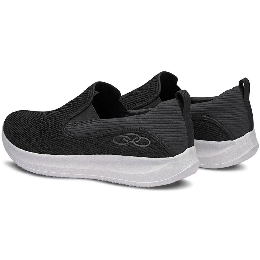 Tênis Olympikus Wellnes Casual Slip On Masculino Preto/Branco 5