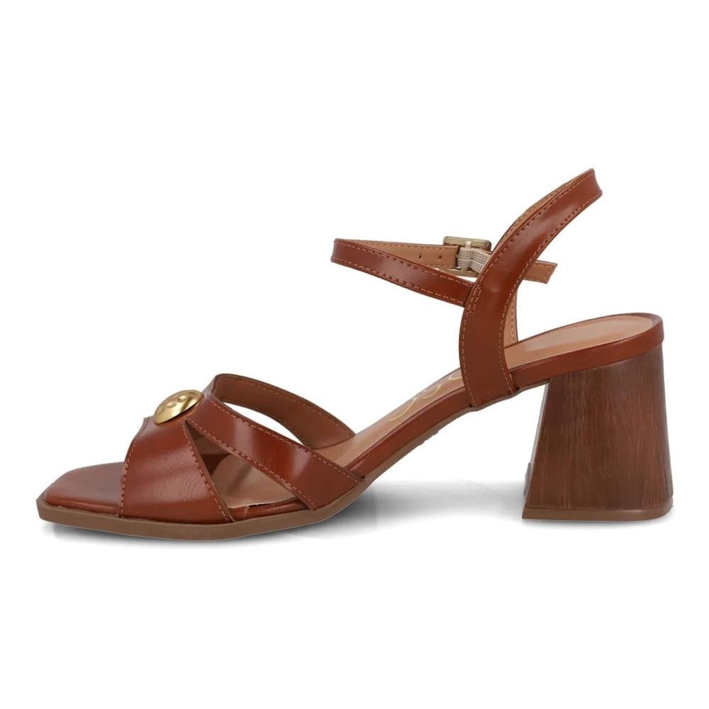 Sandália Osc Salto Bloco Feminina Marrom 2