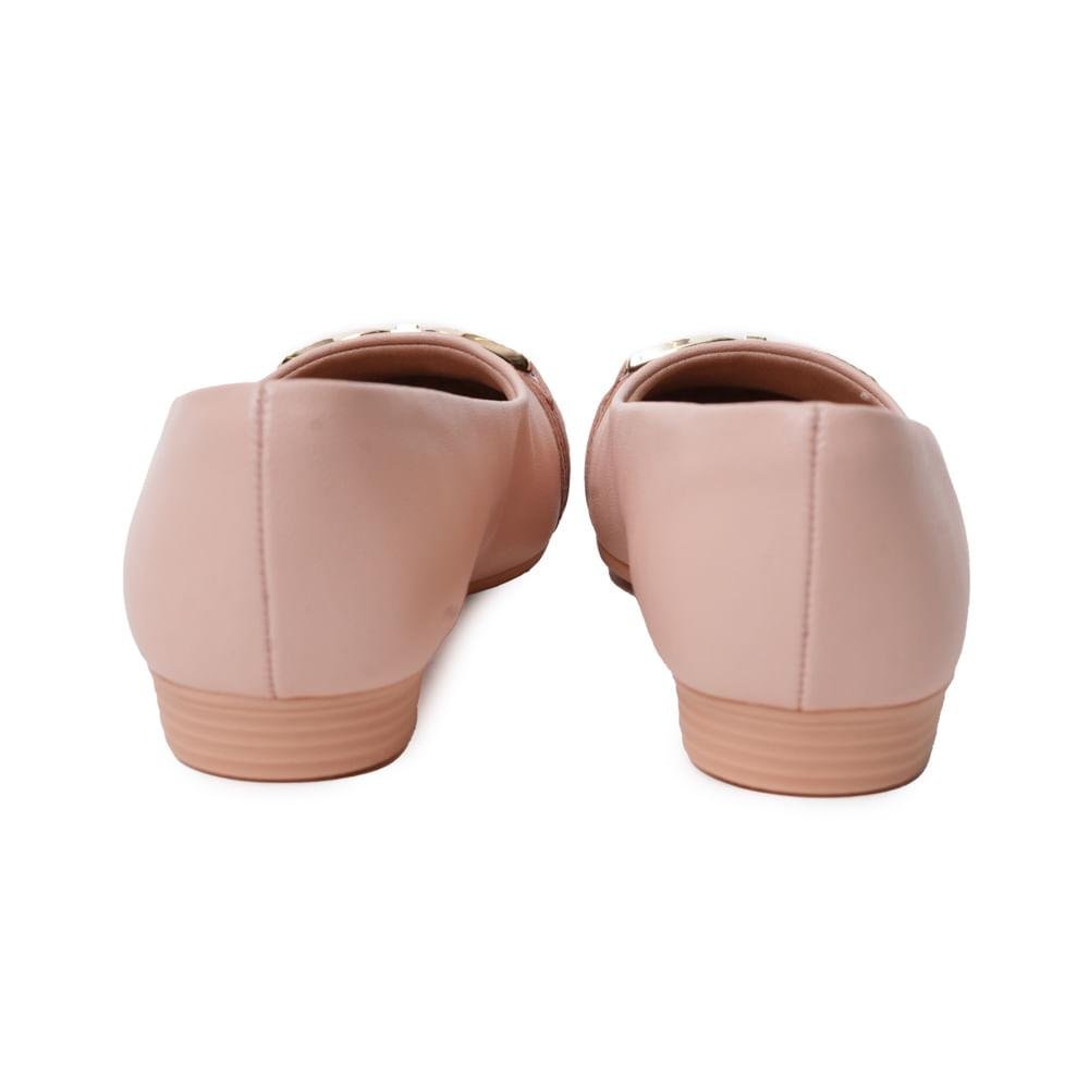 Sapatilha Piccadilly Bico Fino Fivela Feminina Rosé 8