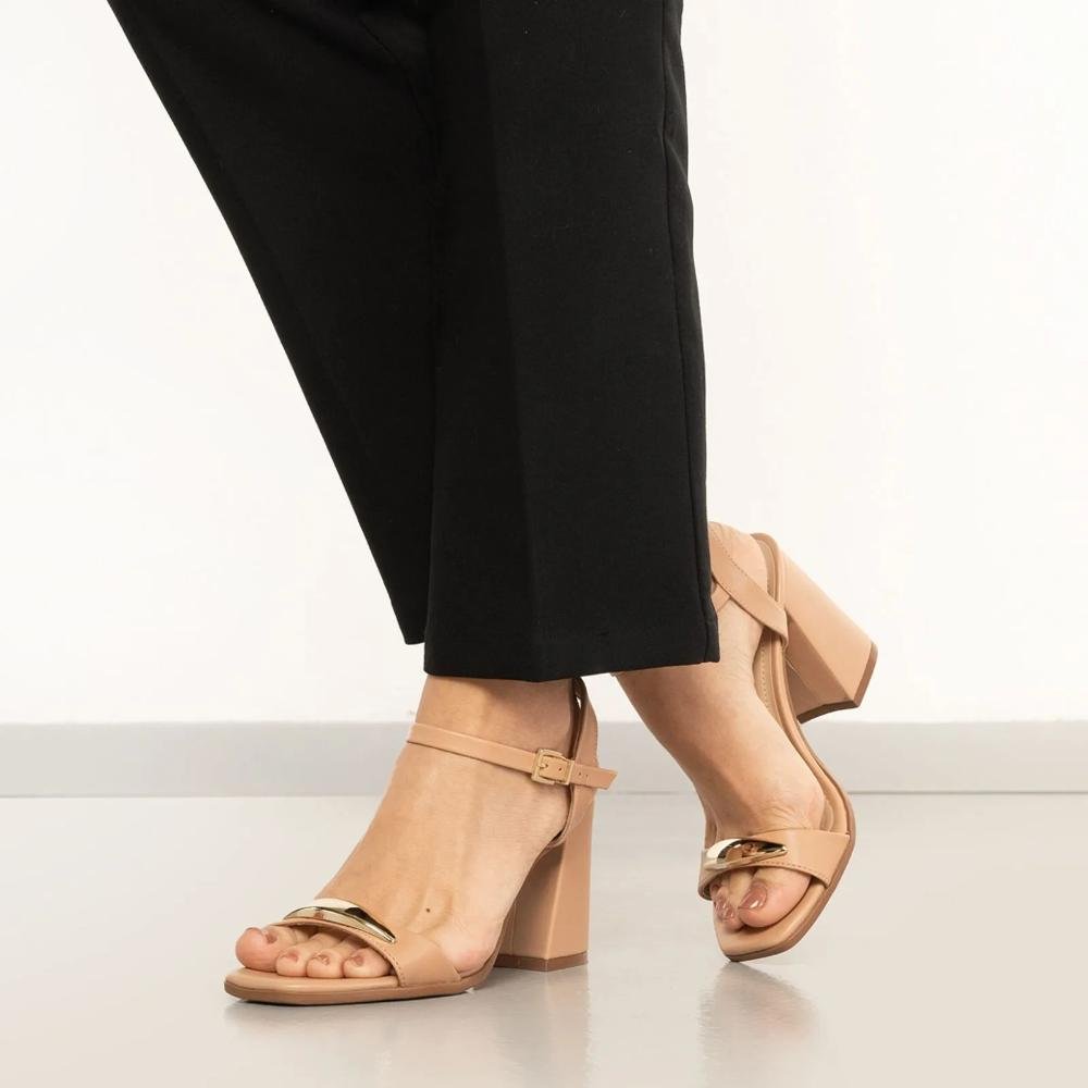 Sandália Ramarim Detalhe Feminina Bege 7