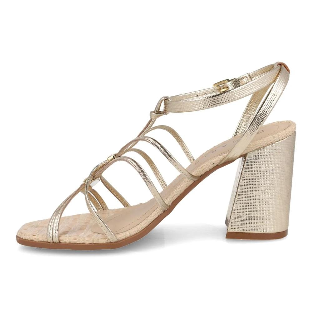 Sandália Ramarim Tiras Finas Feminina Dourado 2