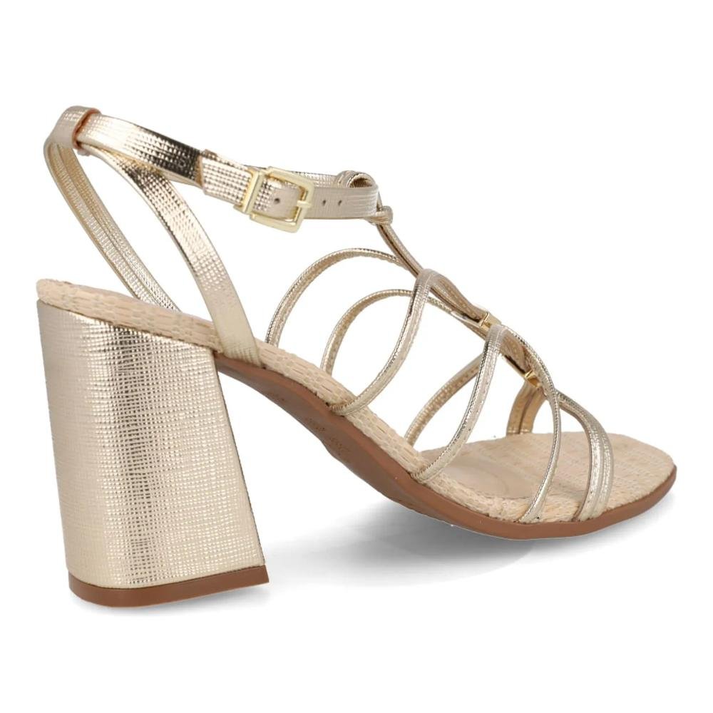 Sandália Ramarim Tiras Finas Feminina Dourado 5