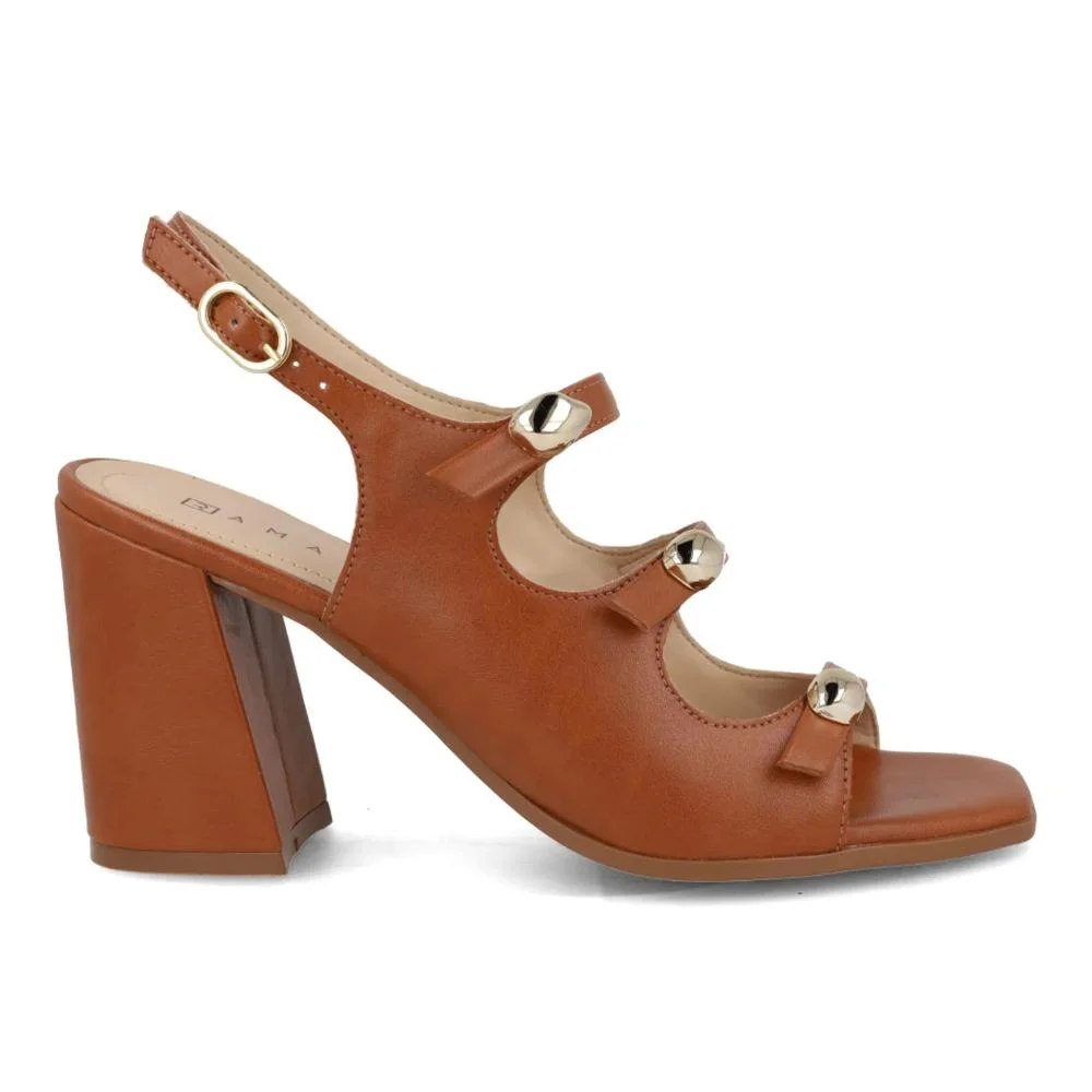 Sandália Ramarim Tiras e Apliques Feminina