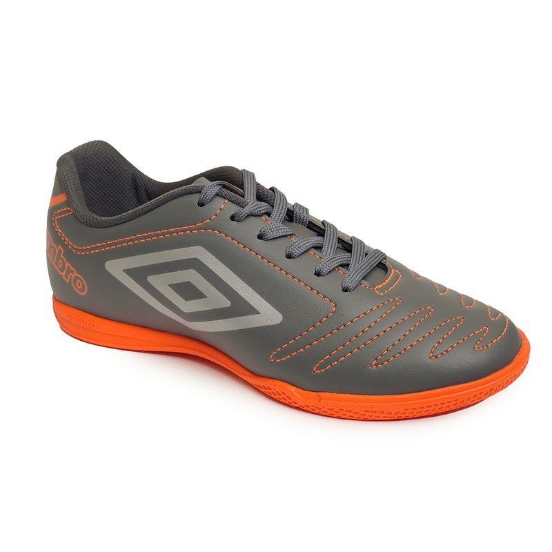 Chuteira Umbro Futsal Masculina Cinza/Laranja 3
