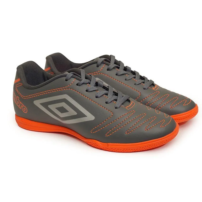 Chuteira Umbro Futsal Masculina Cinza/Laranja 4