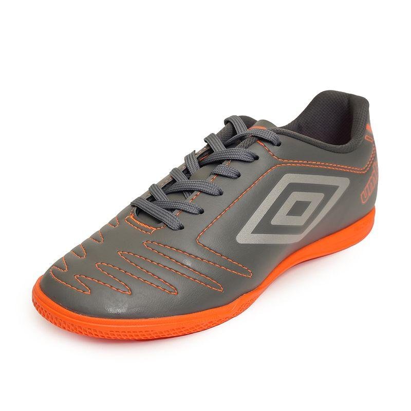 Chuteira Umbro Futsal Masculina Cinza/Laranja 5