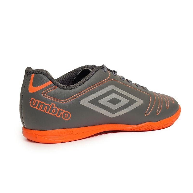 Chuteira Umbro Futsal Masculina Cinza/Laranja 6