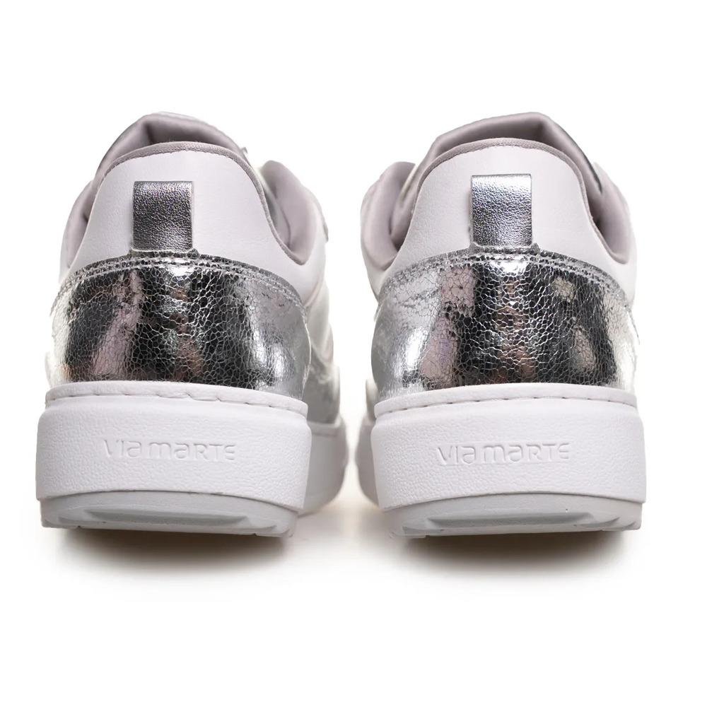 Tênis Via Marte Casual Metalizado Feminino Prata 6