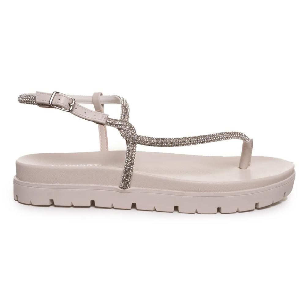 Sandália Via Marte Rasteira Brilho Feminina