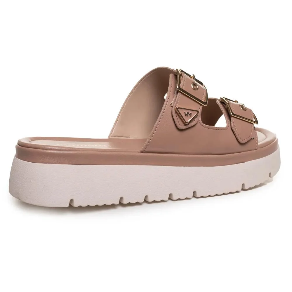 Tamanco Via Marte Anabela Fivelas Feminino Bege 6