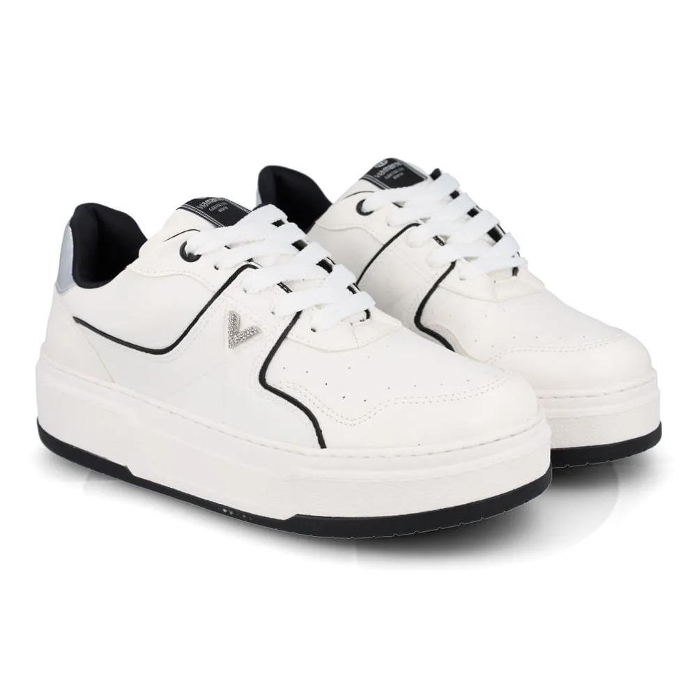 Tênis Via Marte Plataforma Feminino Branco/Preto 3