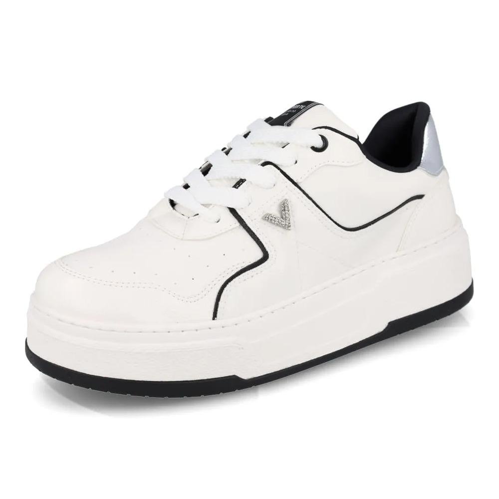 Tênis Via Marte Plataforma Feminino Branco/Preto 5