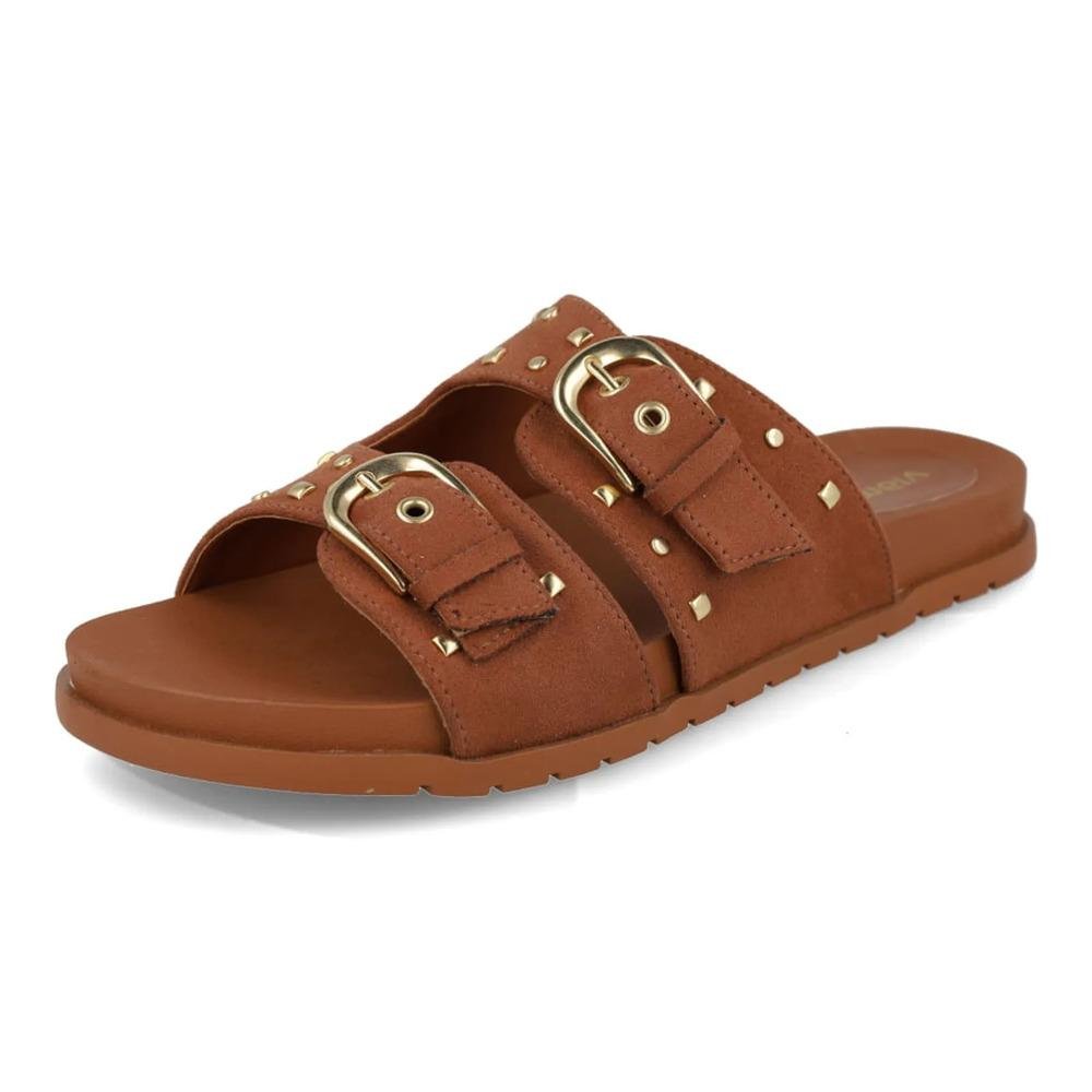 Sandália Via Marte Papete Camurça Fivela Feminina Marrom 4