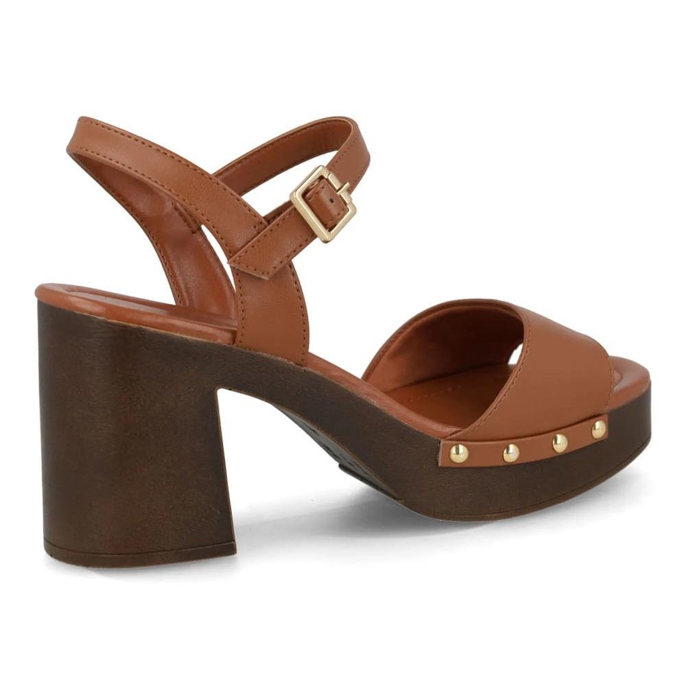 Sandália Via Marte Salto Bloco Feminina Marrom 6