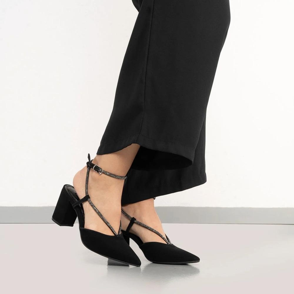 Sapato Via Marte Bico Fino Feminino Preto 7