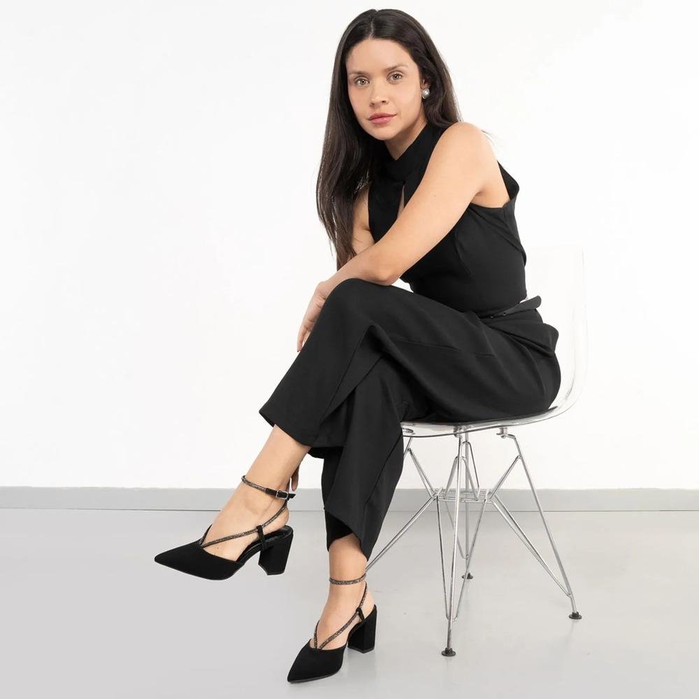 Sapato Via Marte Bico Fino Feminino Preto 8