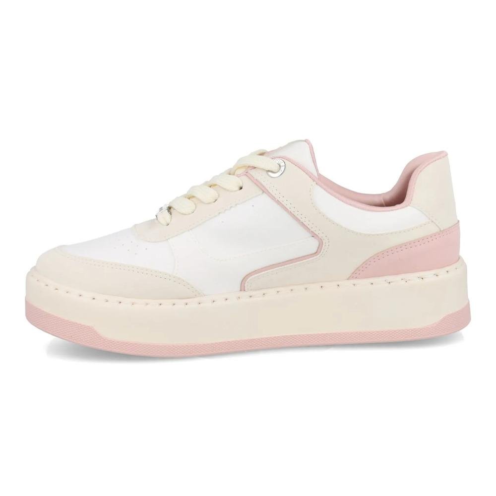 Tênis Via Marte Design Robusto Feminino Bege/Rosa 2