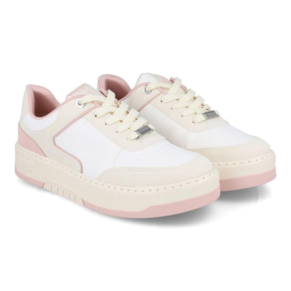 Tênis Via Marte Design Robusto Feminino Bege/Rosa 4