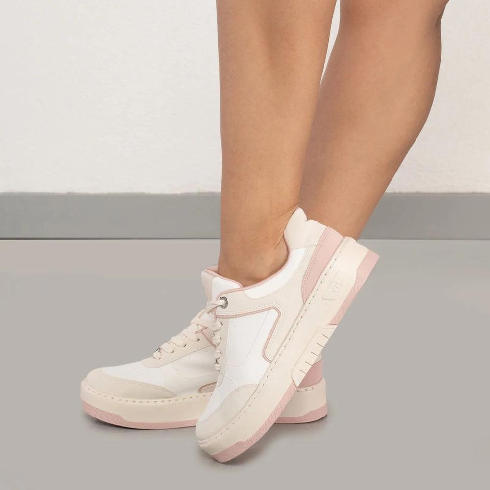 Tênis Via Marte Design Robusto Feminino Bege/Rosa 9