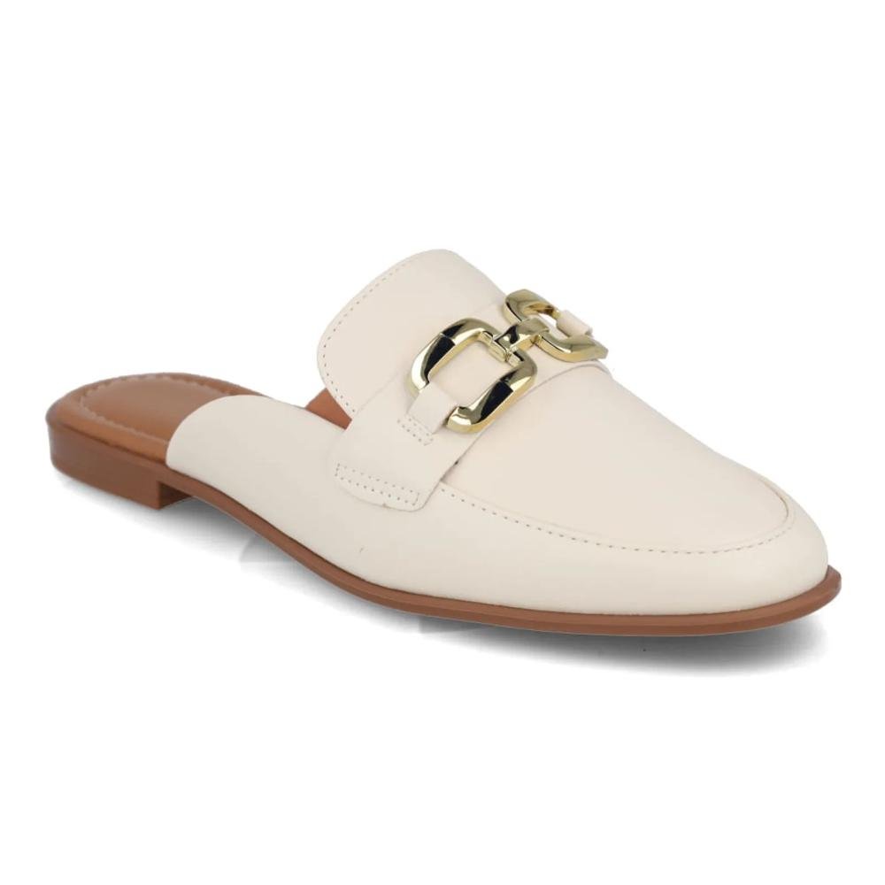 Sapato Mule Vizzano Fivela Feminino Branco 2