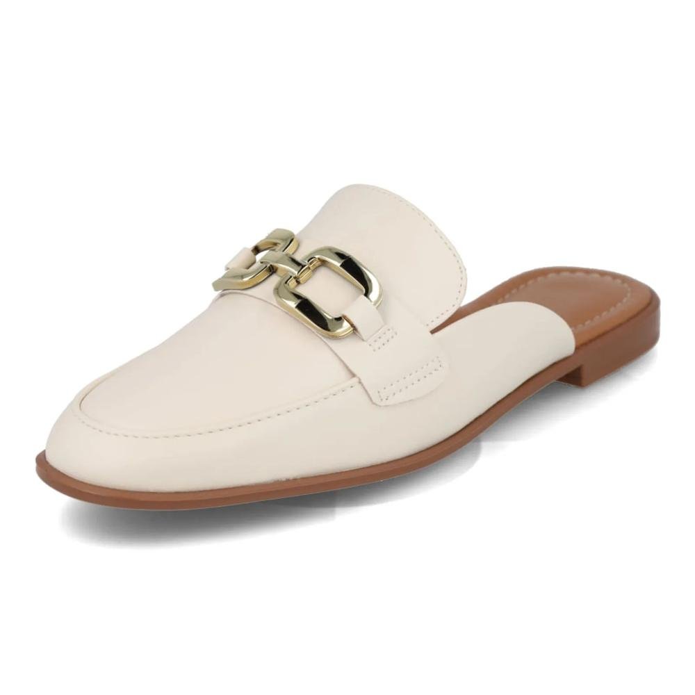 Sapato Mule Vizzano Fivela Feminino Branco 3