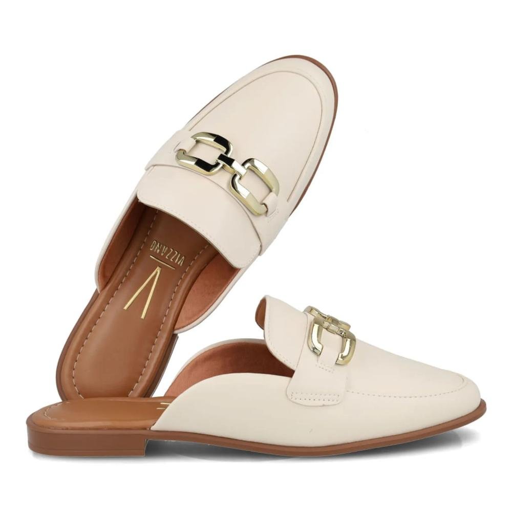 Sapato Mule Vizzano Fivela Feminino Branco 4