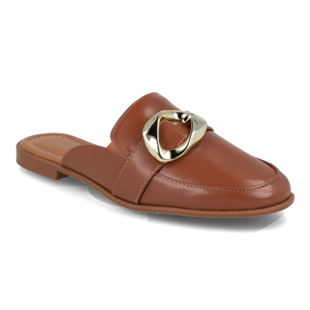 Sapato Mule Vizzano Loaffer Feminino Marrom 2