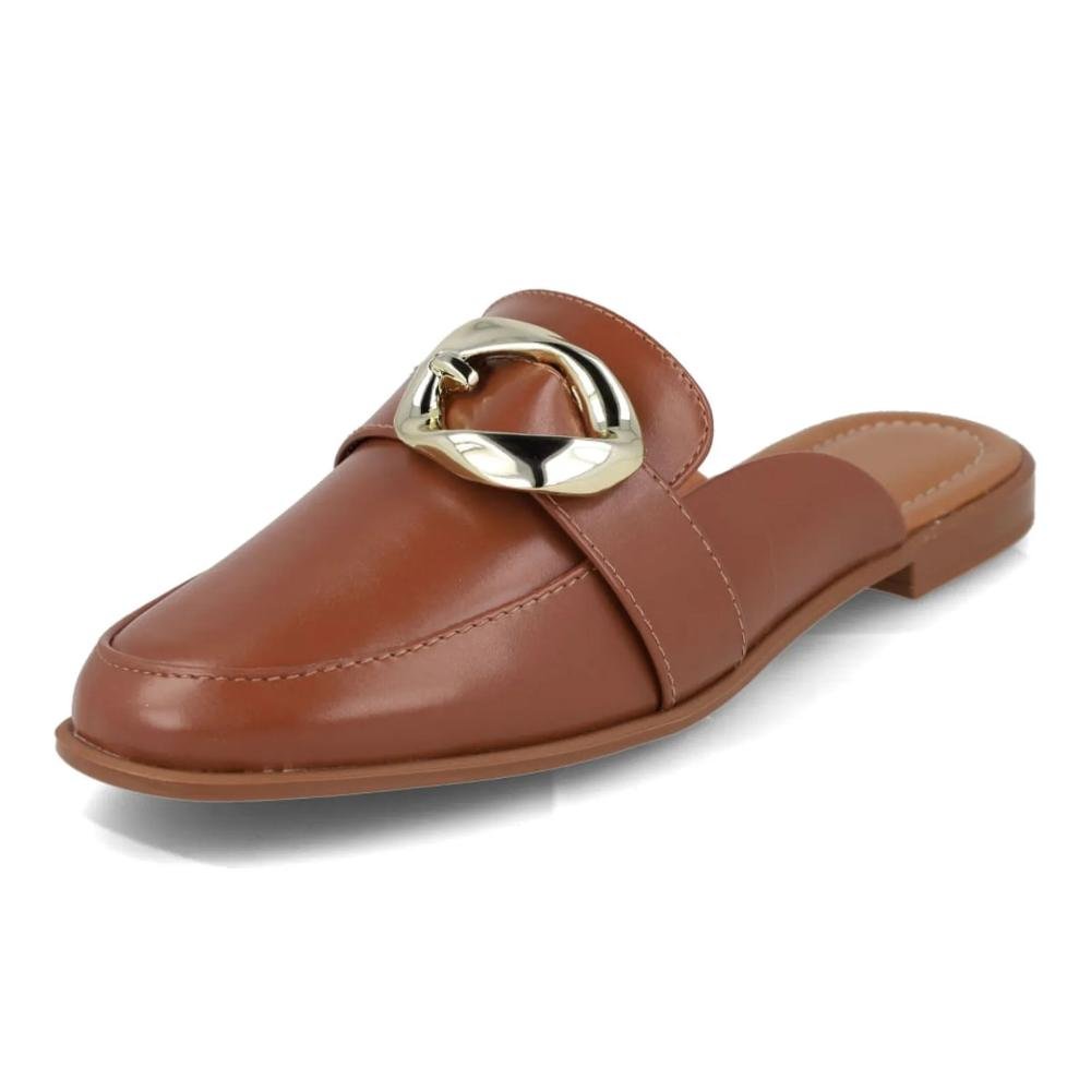 Sapato Mule Vizzano Loaffer Feminino Marrom 3