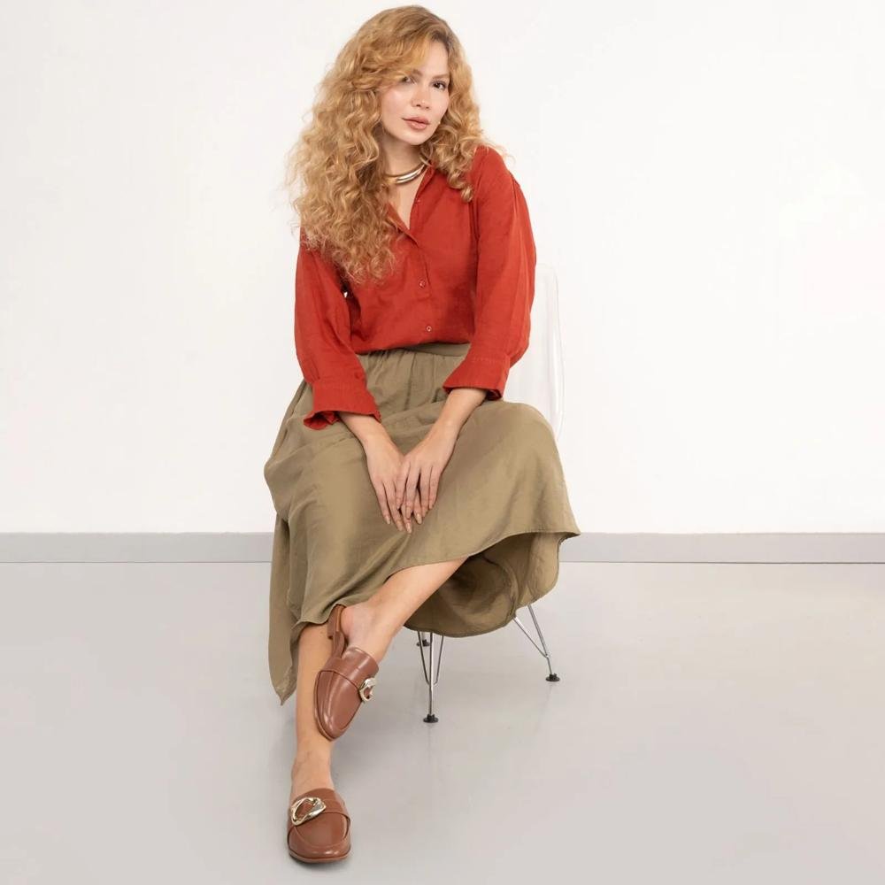 Sapato Mule Vizzano Loaffer Feminino Marrom 8