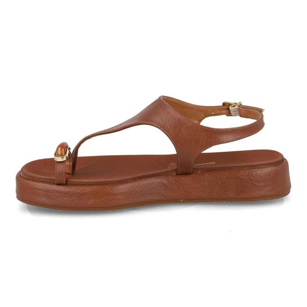 Sandália Vizzano Flat Tira Central Feminina Marrom 2