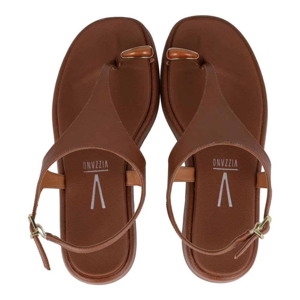 Sandália Vizzano Flat Tira Central Feminina Marrom 7