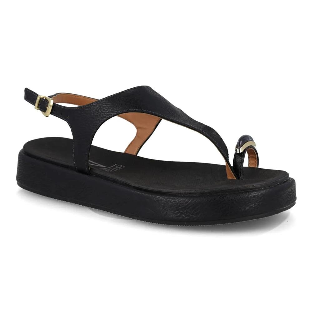 Sandália Vizzano Flat Tira Central Feminina Preto 3
