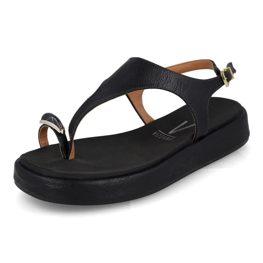 Sandália Vizzano Flat Tira Central Feminina Preto 5