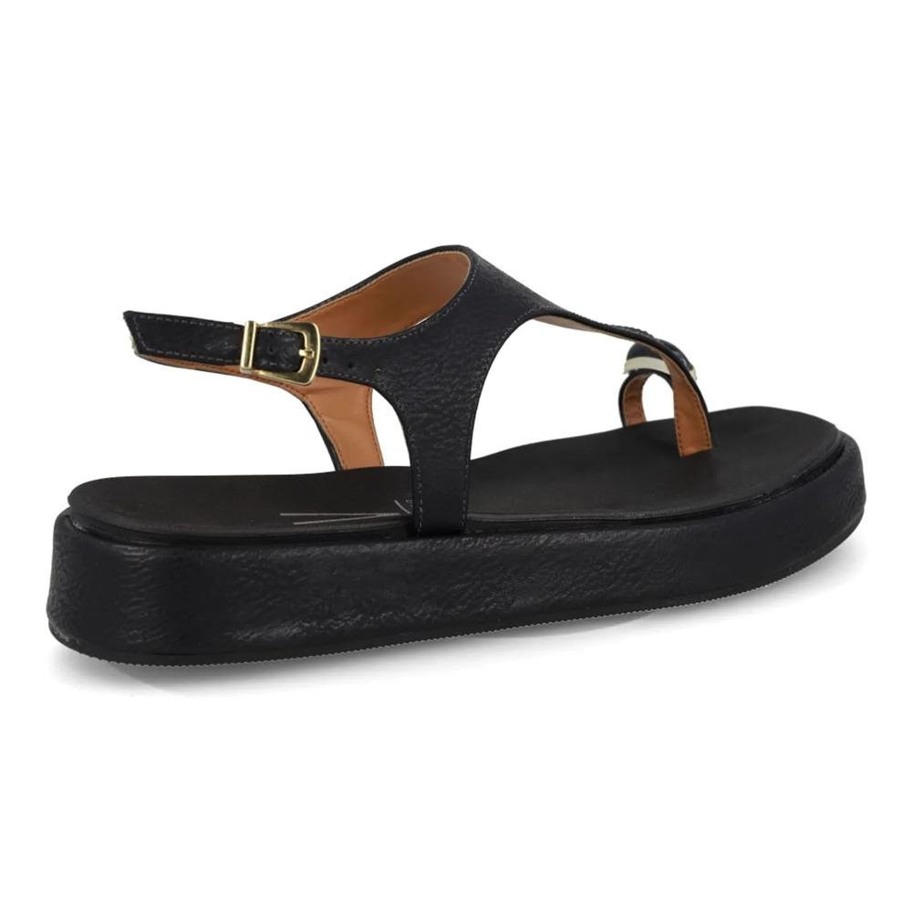 Sandália Vizzano Flat Tira Central Feminina Preto 6