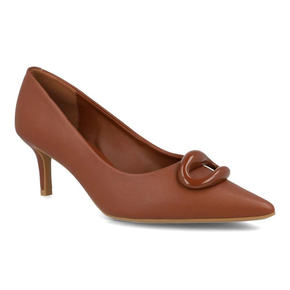 Sapato Vizzano Bico Fino Feminino Marrom 3