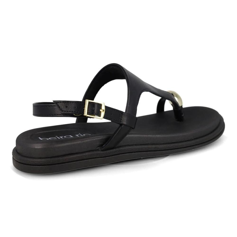 Sandália Beira Rio Tira Feminina Preto 6