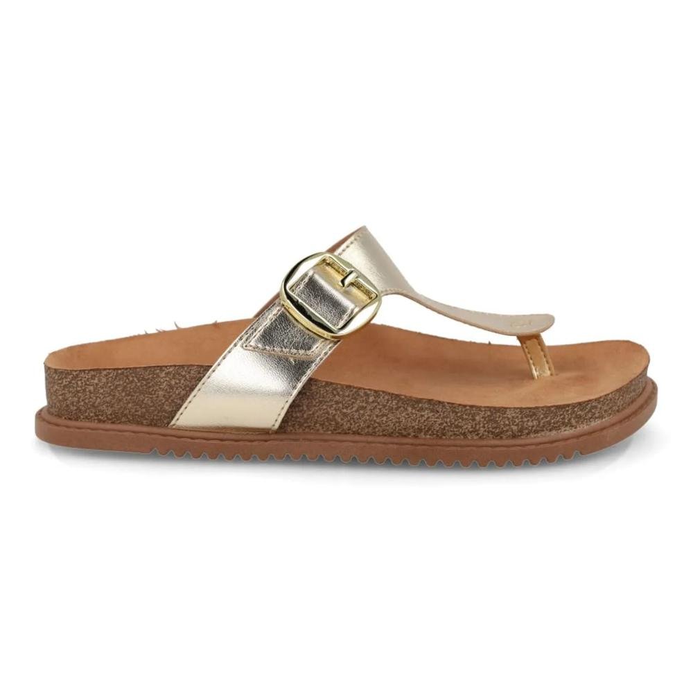 Sandália Beira Rio Rasteira Fivela Feminina