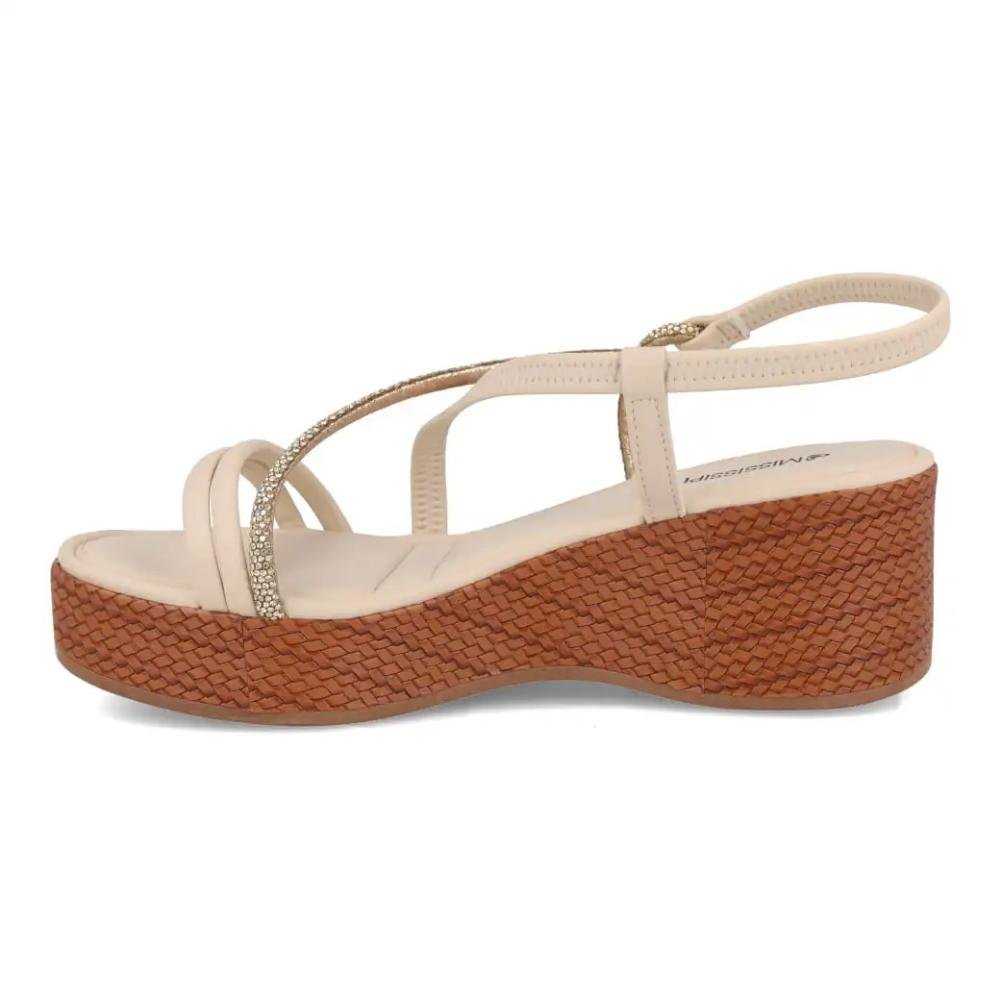 Sandália Mississipi Anabela Feminina Branco 2