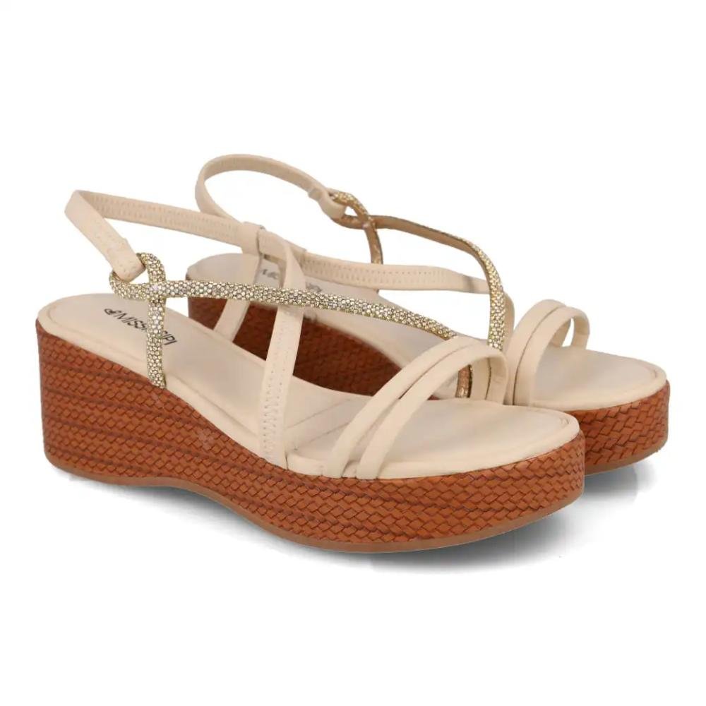 Sandália Mississipi Anabela Feminina Branco 4