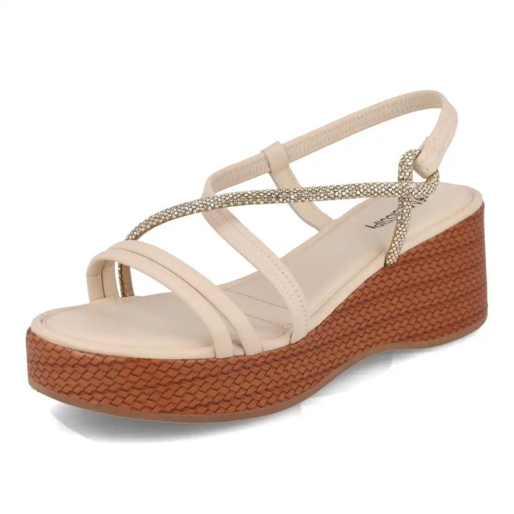 Sandália Mississipi Anabela Feminina Branco 5