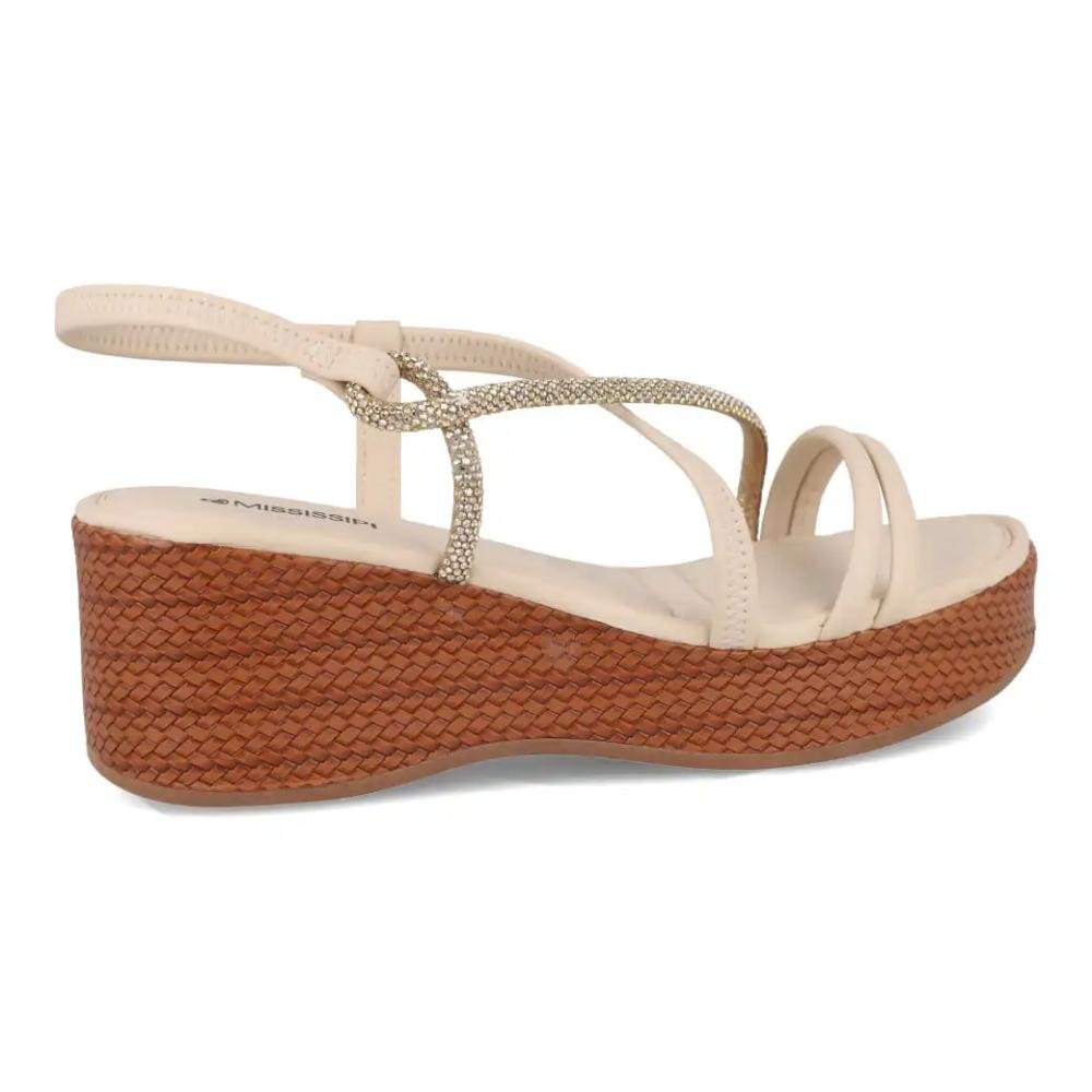 Sandália Mississipi Anabela Feminina Branco 6