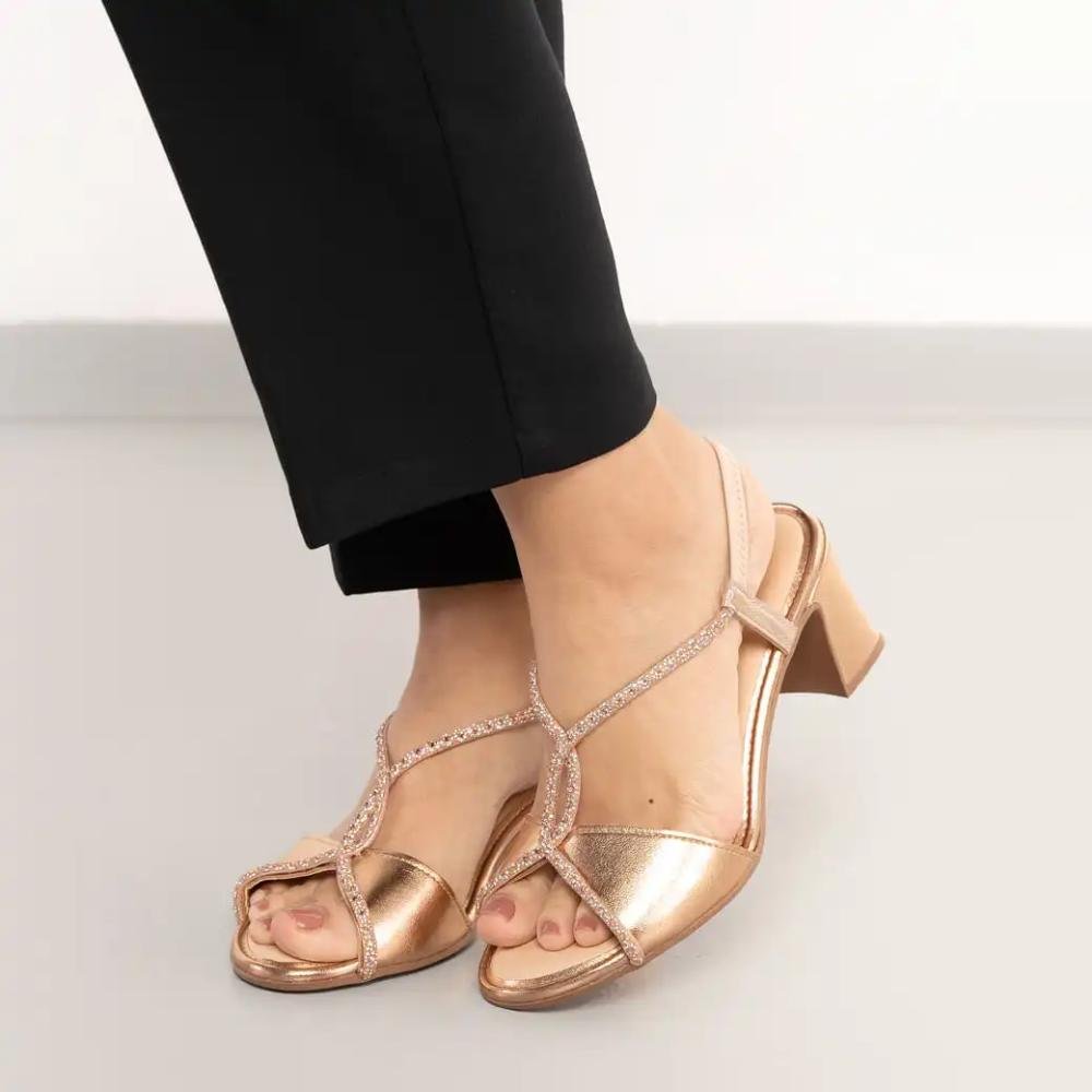 Sandália Mississipi Peep Toe Feminina Rose 7