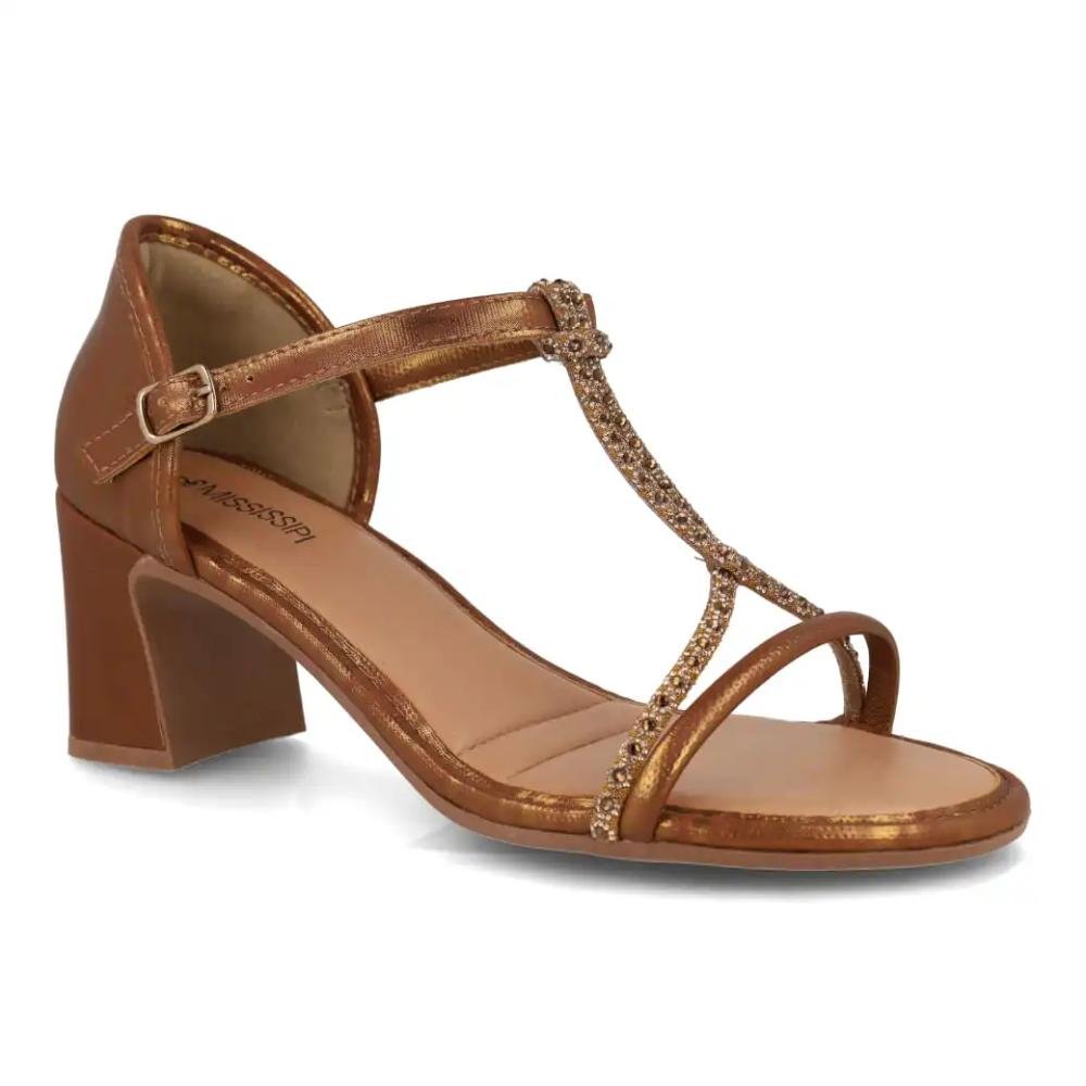 Sandália Mississipi Fivela Lateral Feminina Bronze 3