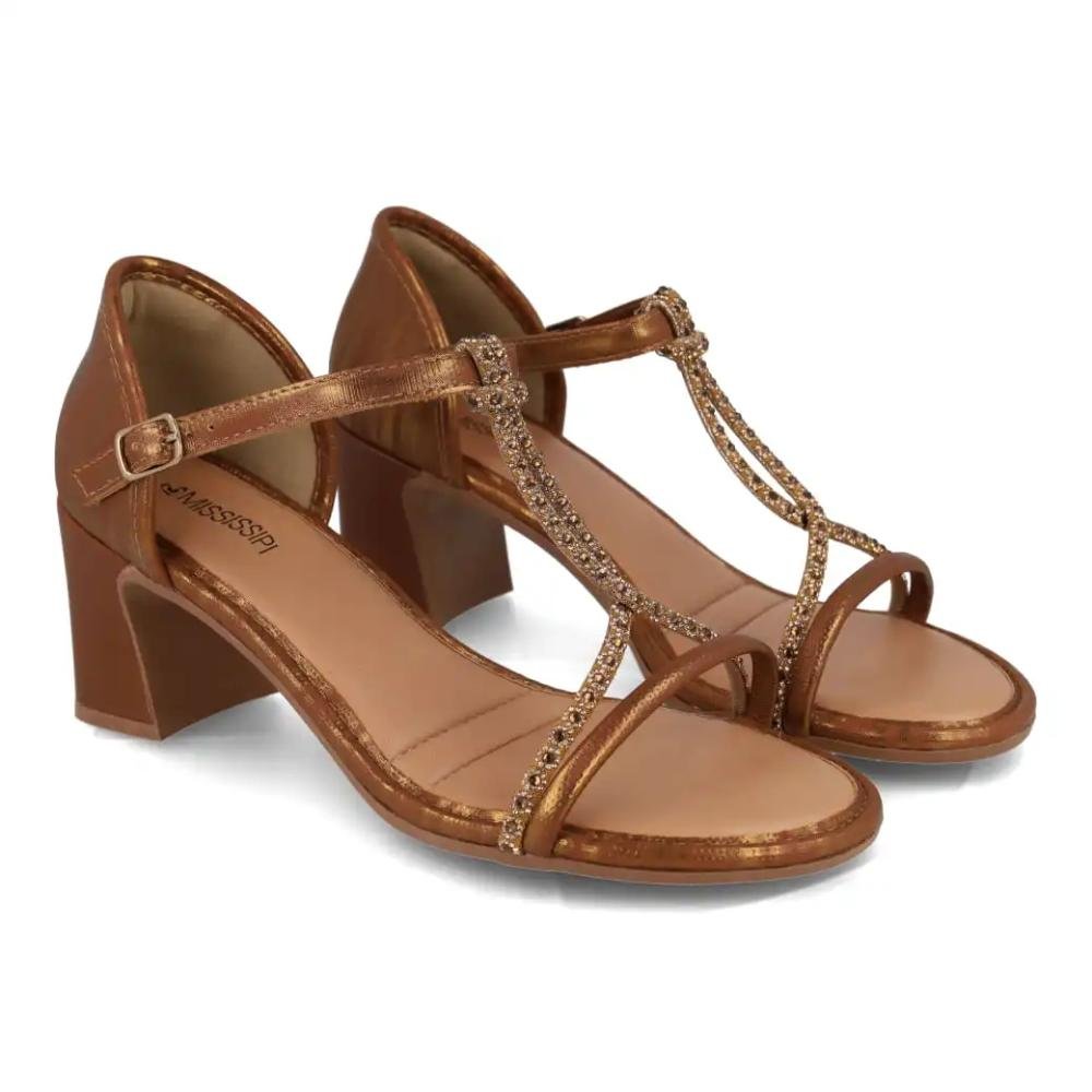 Sandália Mississipi Fivela Lateral Feminina Bronze 4