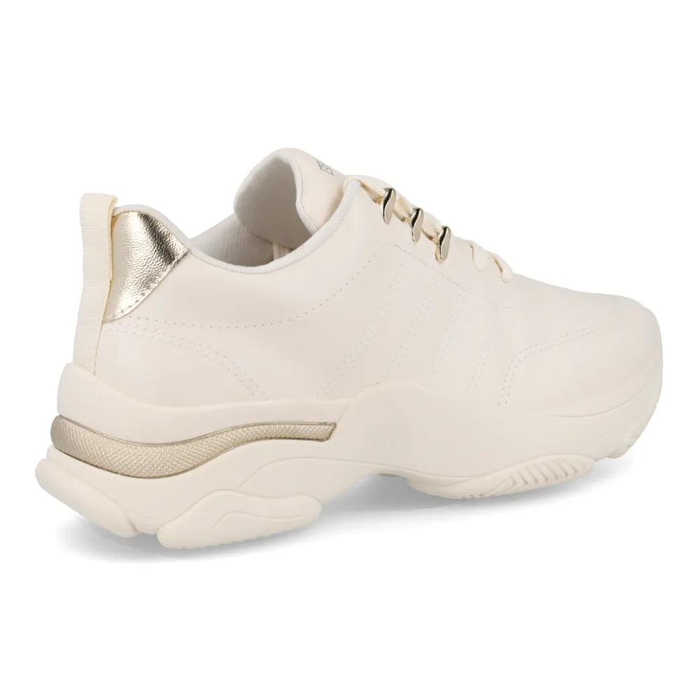 Tênis Ramarim Detalhe Metalizado Feminino Creme 6