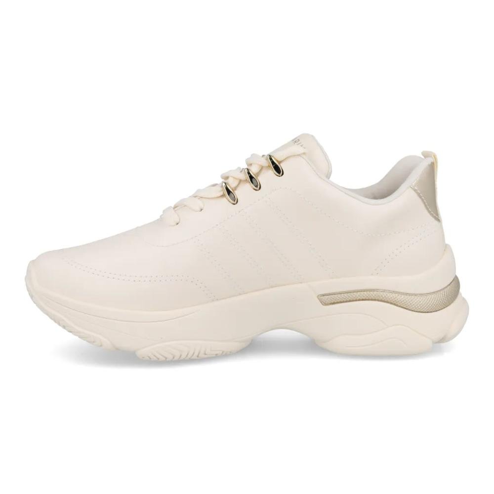 Tênis Ramarim Detalhe Metalizado Feminino Creme 2